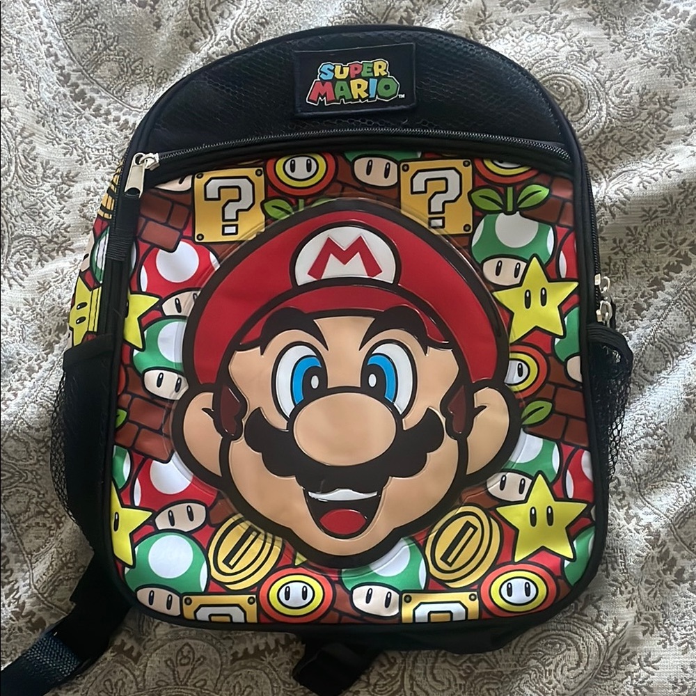 Super Mario Backpack with Colorful Design